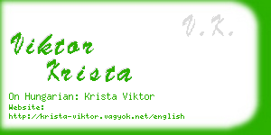viktor krista business card